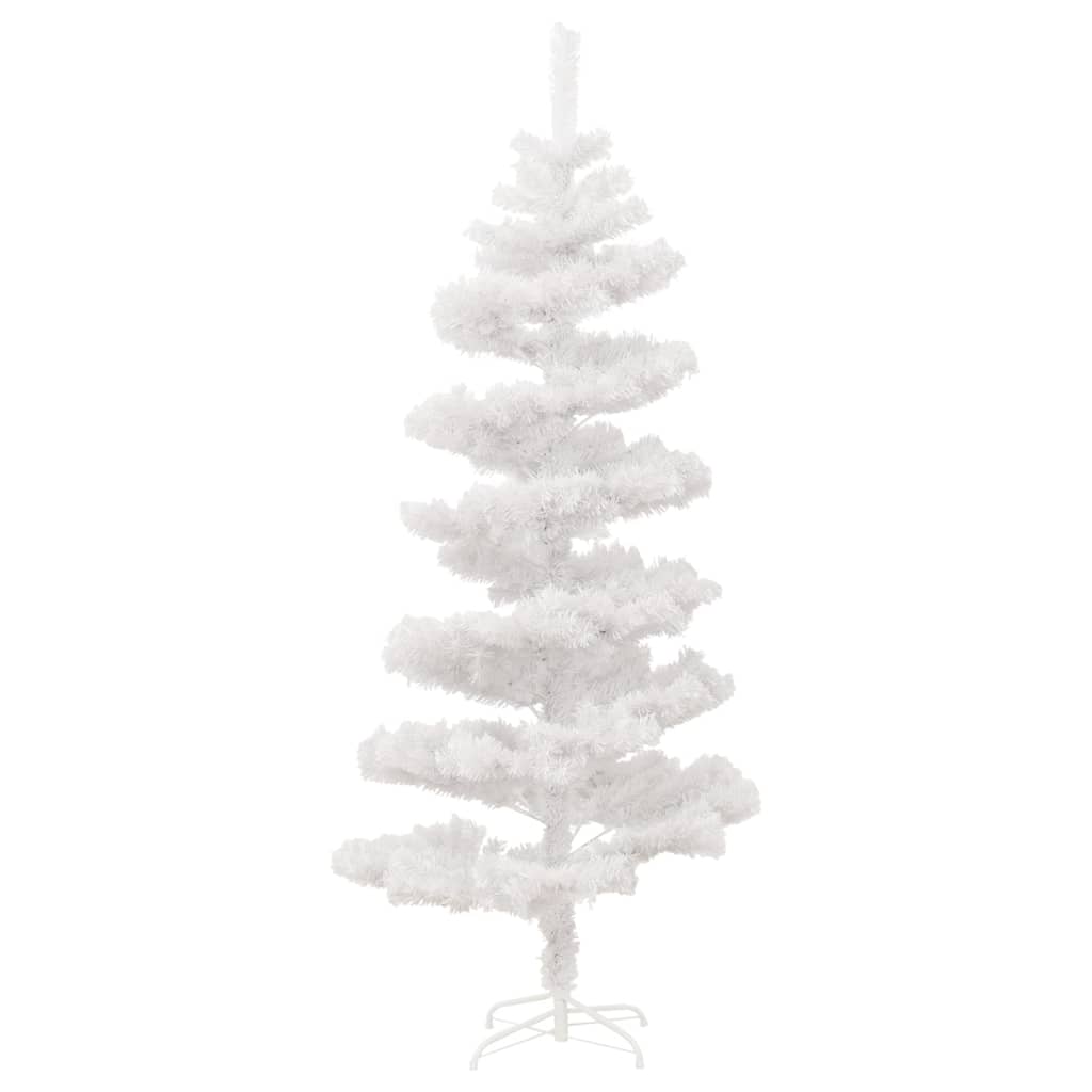 vidaXL Spiralno osvijetljeno božićno drvce sa stalkom bijelo 150cm PVC