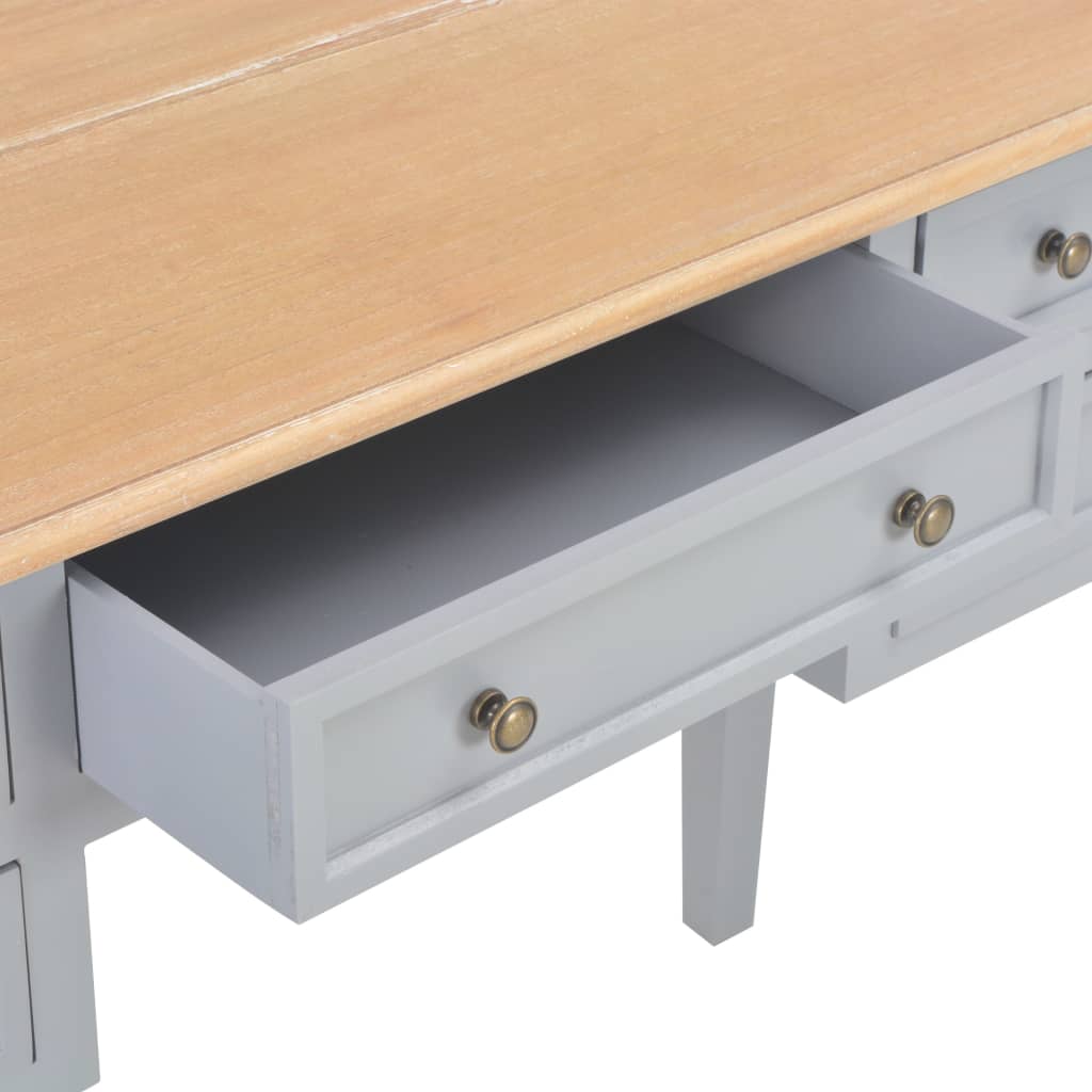 vidaXL Pisaći stol sivi 109,5 x 45 x 77,5 cm drveni