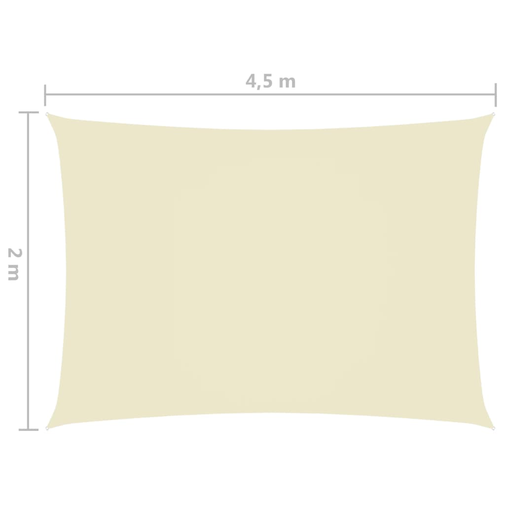 vidaXL Jedro protiv sunca od tkanine Oxford pravokutno 2 x 4,5 m krem