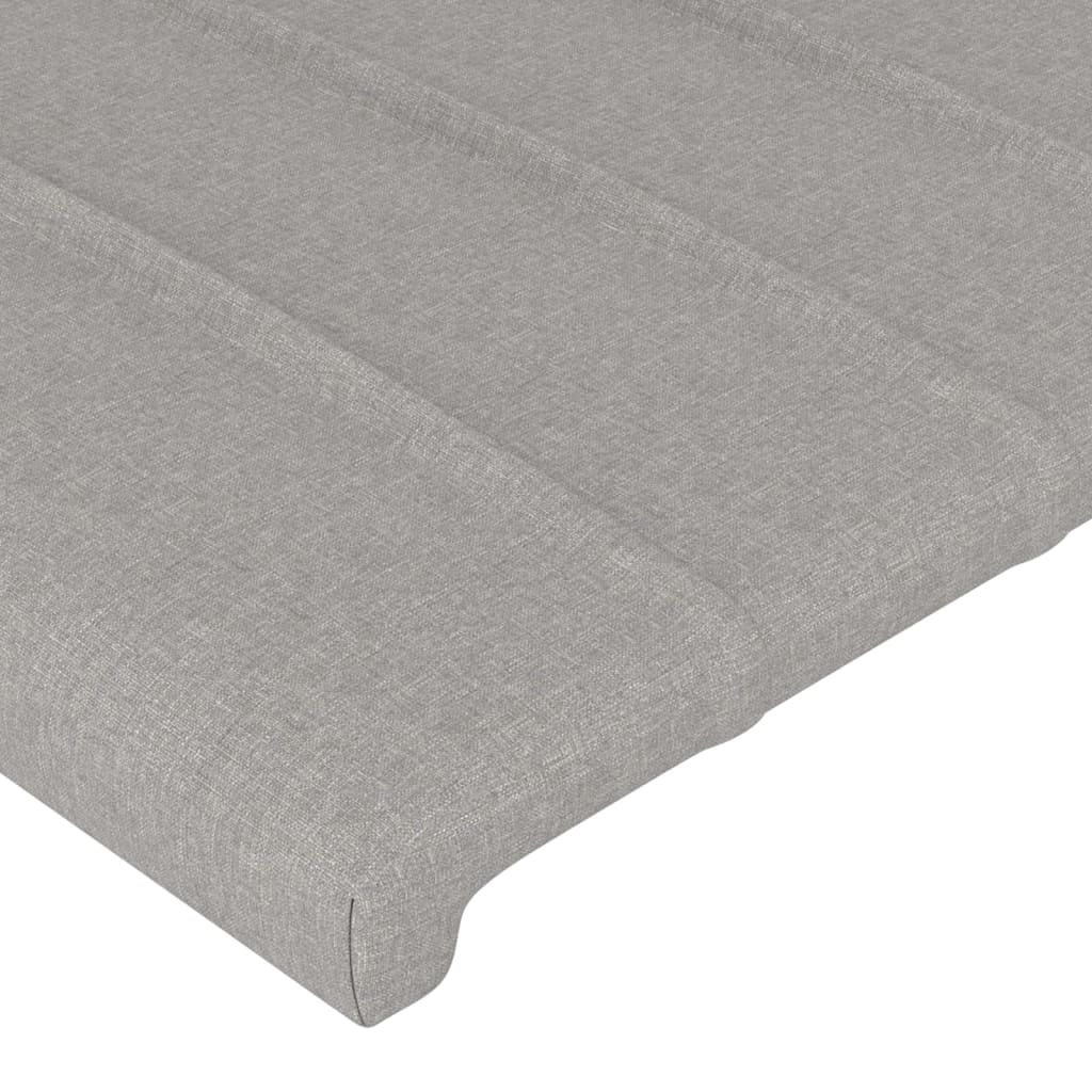 vidaXL Okvir za krevet s uzglavljem svjetlosivi 140x200 cm od tkanine