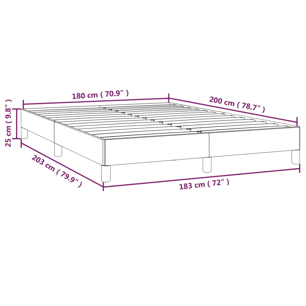 vidaXL Okvir za krevet tamnozeleni 180x200 cm baršunasti