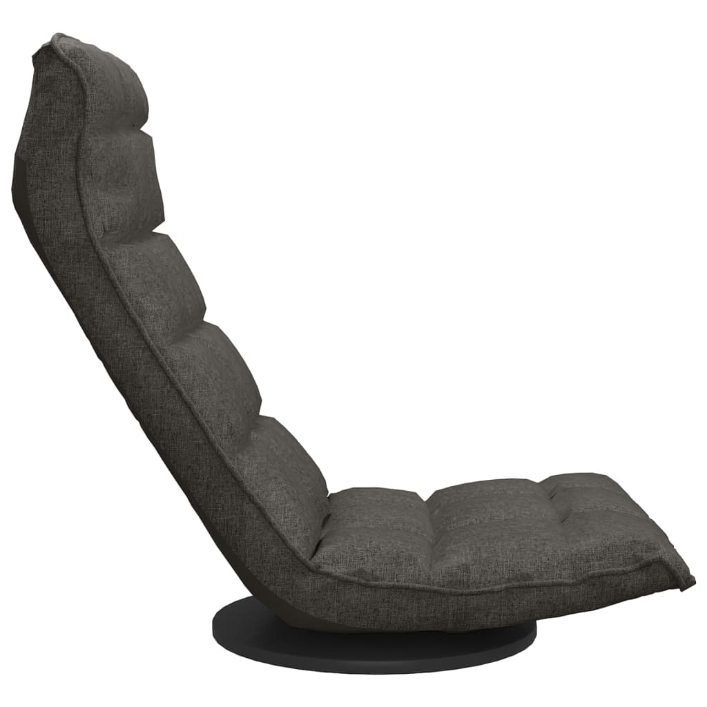 vidaXL Okretna podna stolica od tkanine tamnosiva