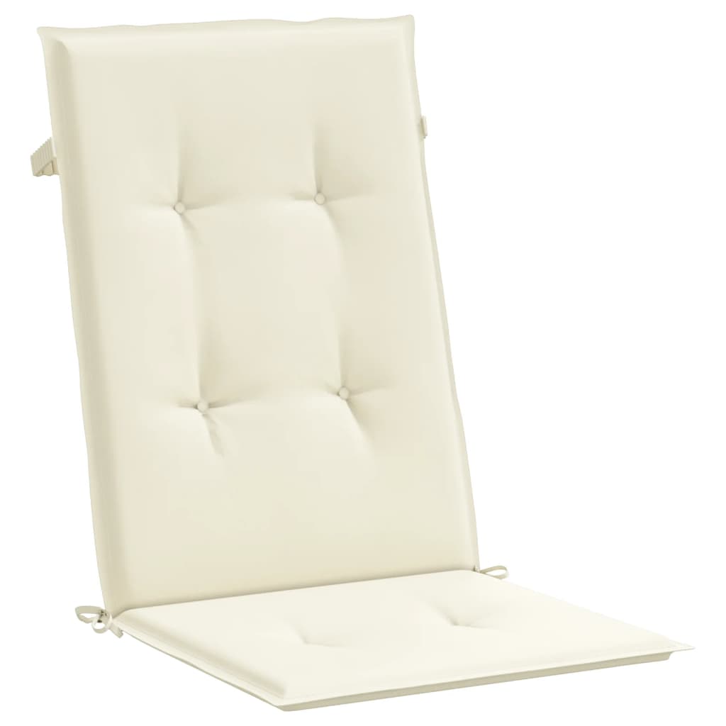 vidaXL Jastuci za vrtne stolice 6 kom krem 120 x 50 x 3 cm od tkanine