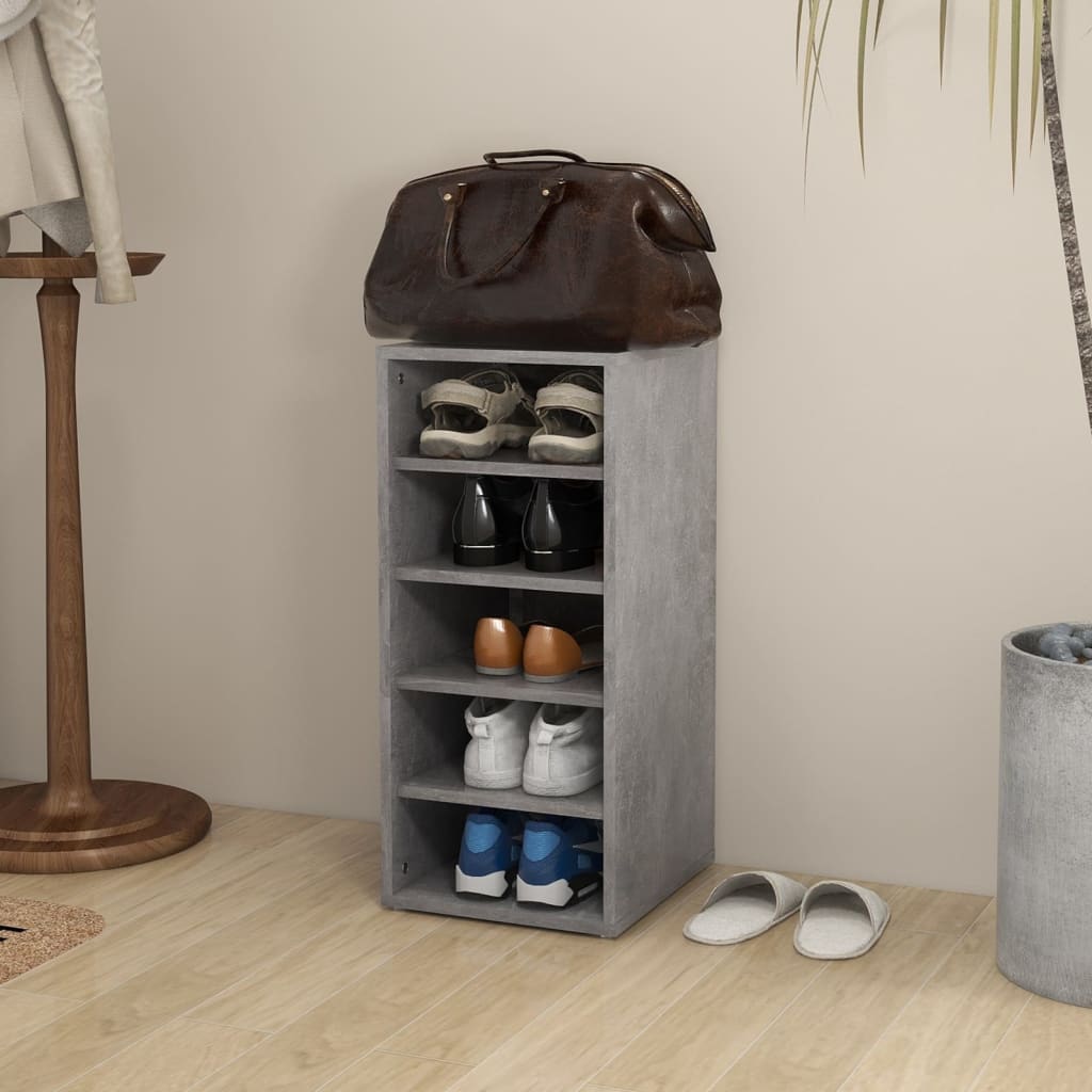 vidaXL Ormarić za cipele siva boja betona 31,5 x 35 x 70 cm od iverice