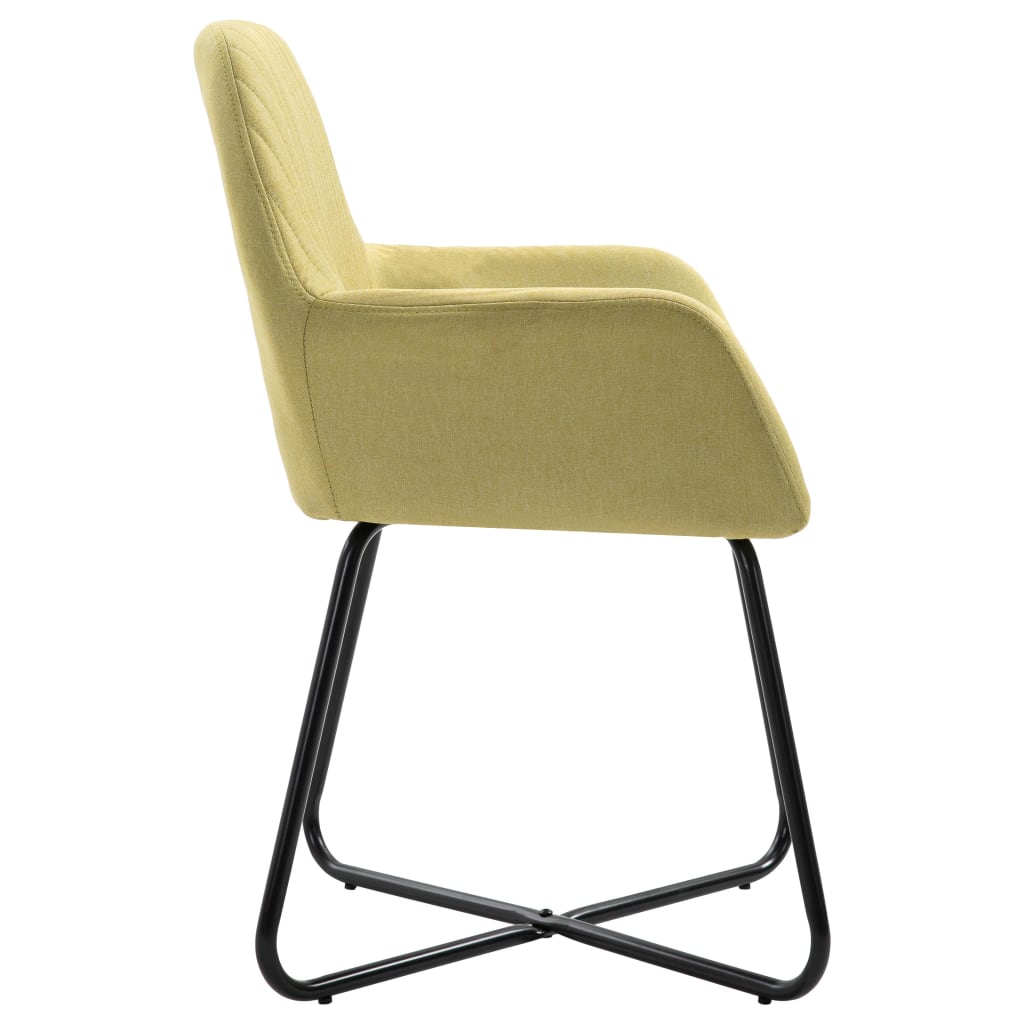 vidaXL Blagovaonske stolice od tkanine 2 kom zelene