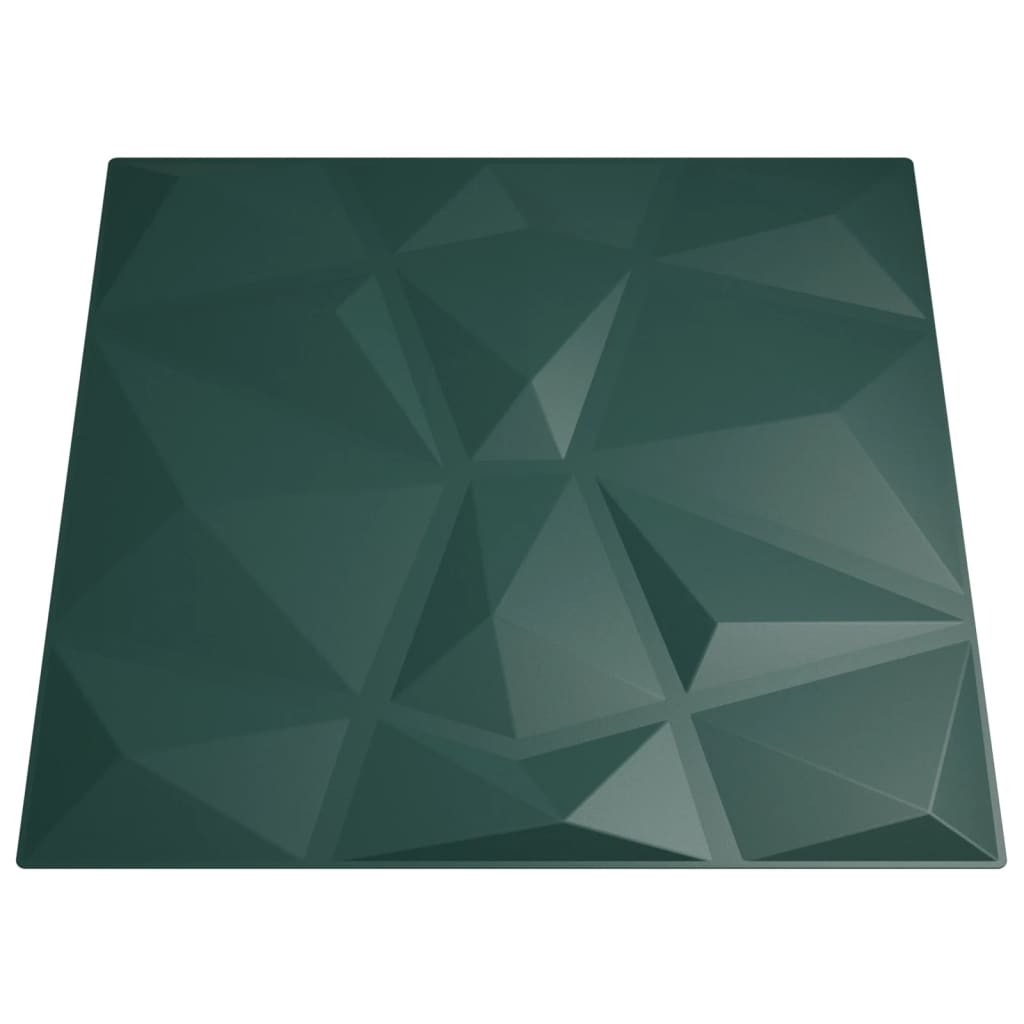 vidaXL Zidni paneli 24 kom zeleni 50 x 50 cm XPS 6 m² uzorak dijamanta
