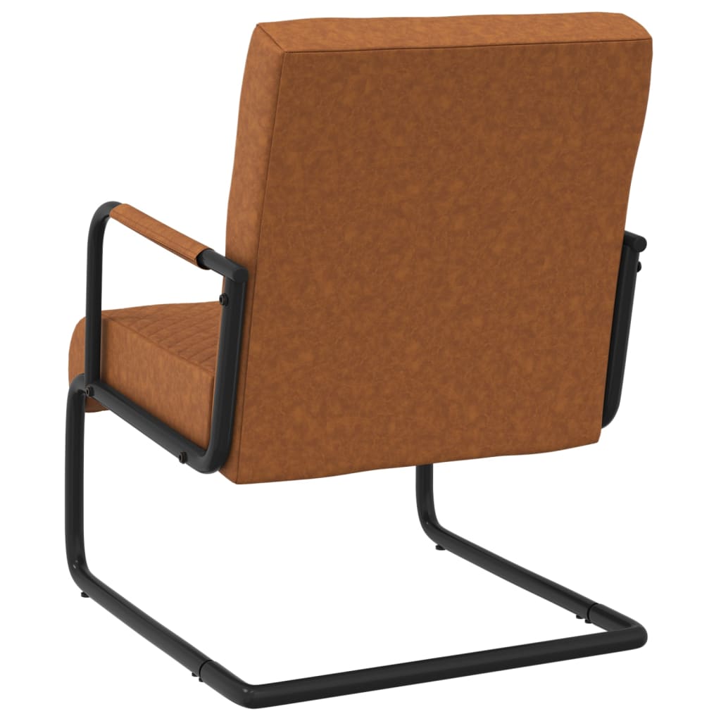 vidaXL Konzolna stolica od umjetne kože mat smeđa