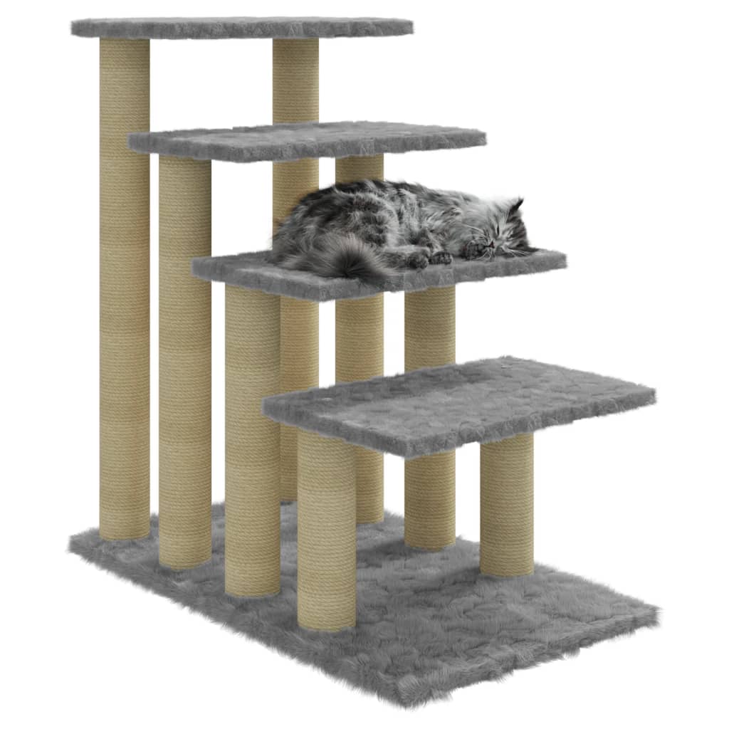 vidaXL Penjalica za mačke sa stupovima za grebanje svjetlosiva 63 cm
