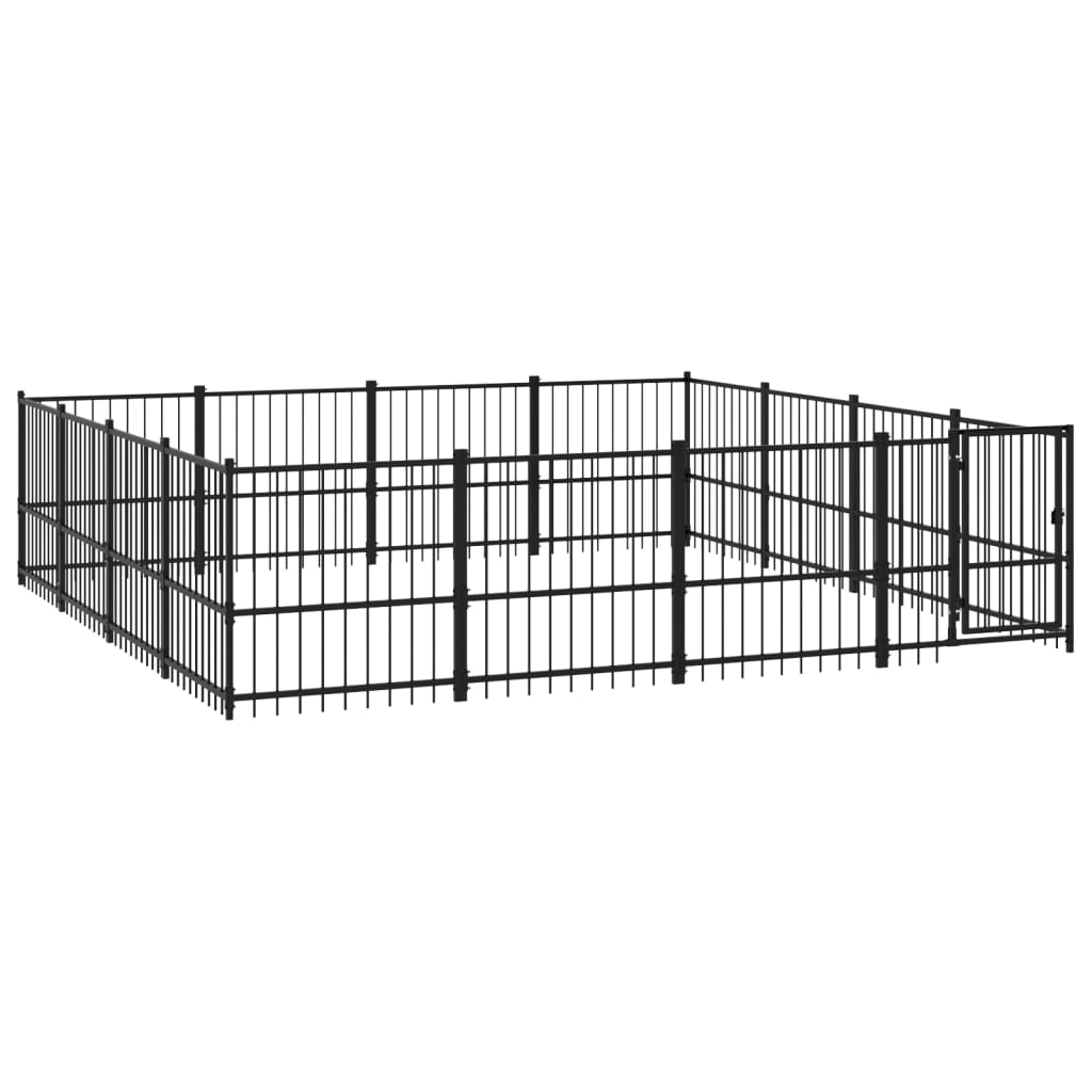 vidaXL Vanjski kavez za pse čelični 15,05 m²