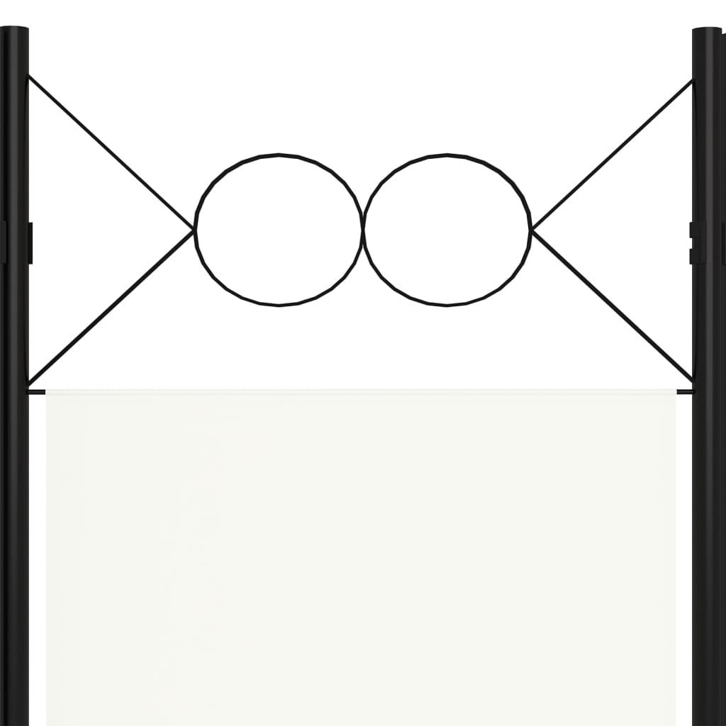 vidaXL Sobna pregrada s 4 panela bijela 160 x 180 cm