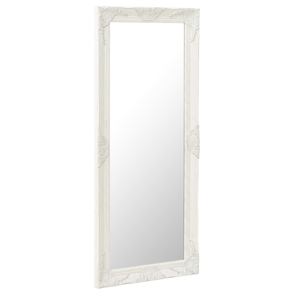 vidaXL Zidno ogledalo u baroknom stilu 50 x 120 cm bijelo