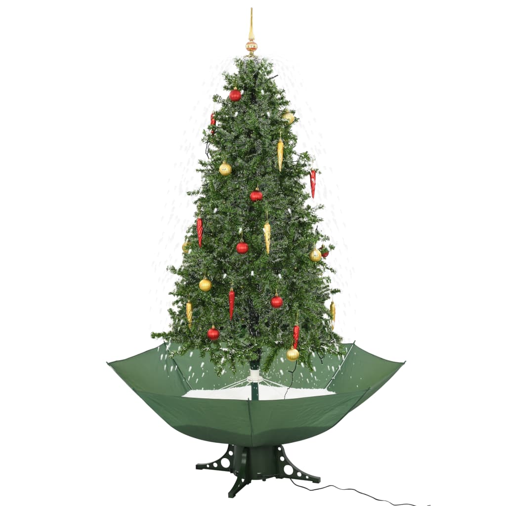 vidaXL Božićno drvce koje sniježi sa stalkom zeleno 190 cm
