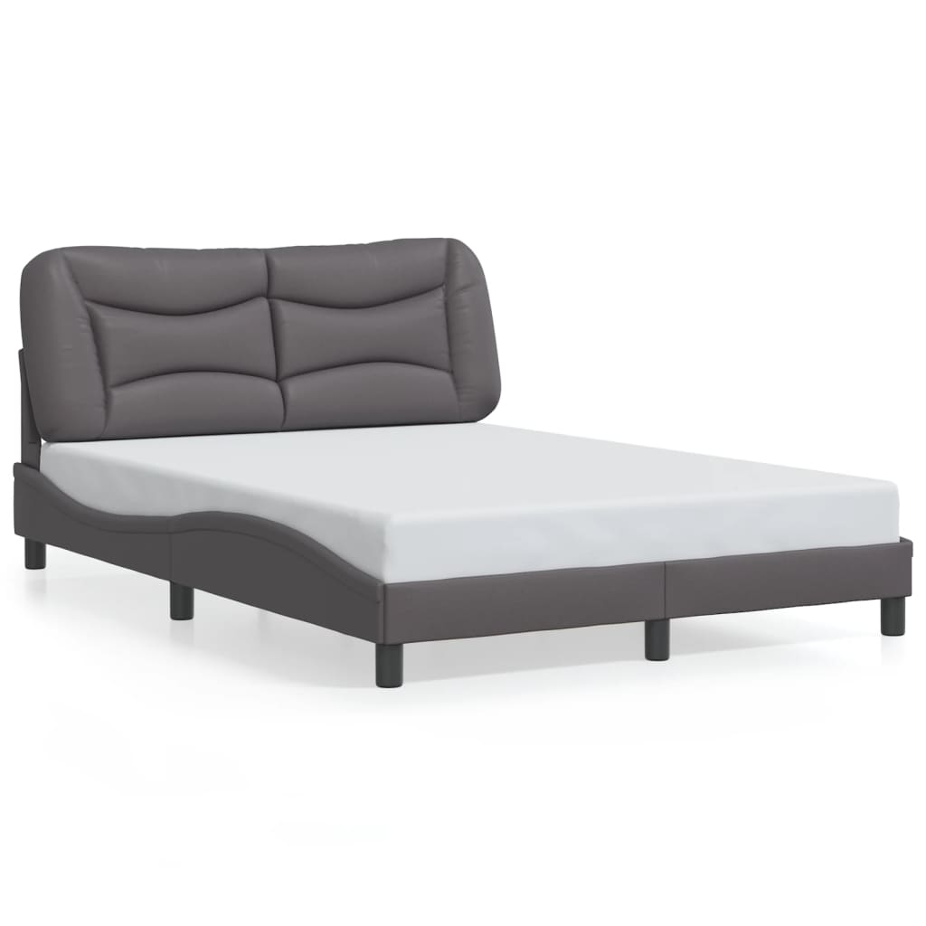 vidaXL Okvir za krevet s uzglavljem sivi 120x200 cm od umjetne kože