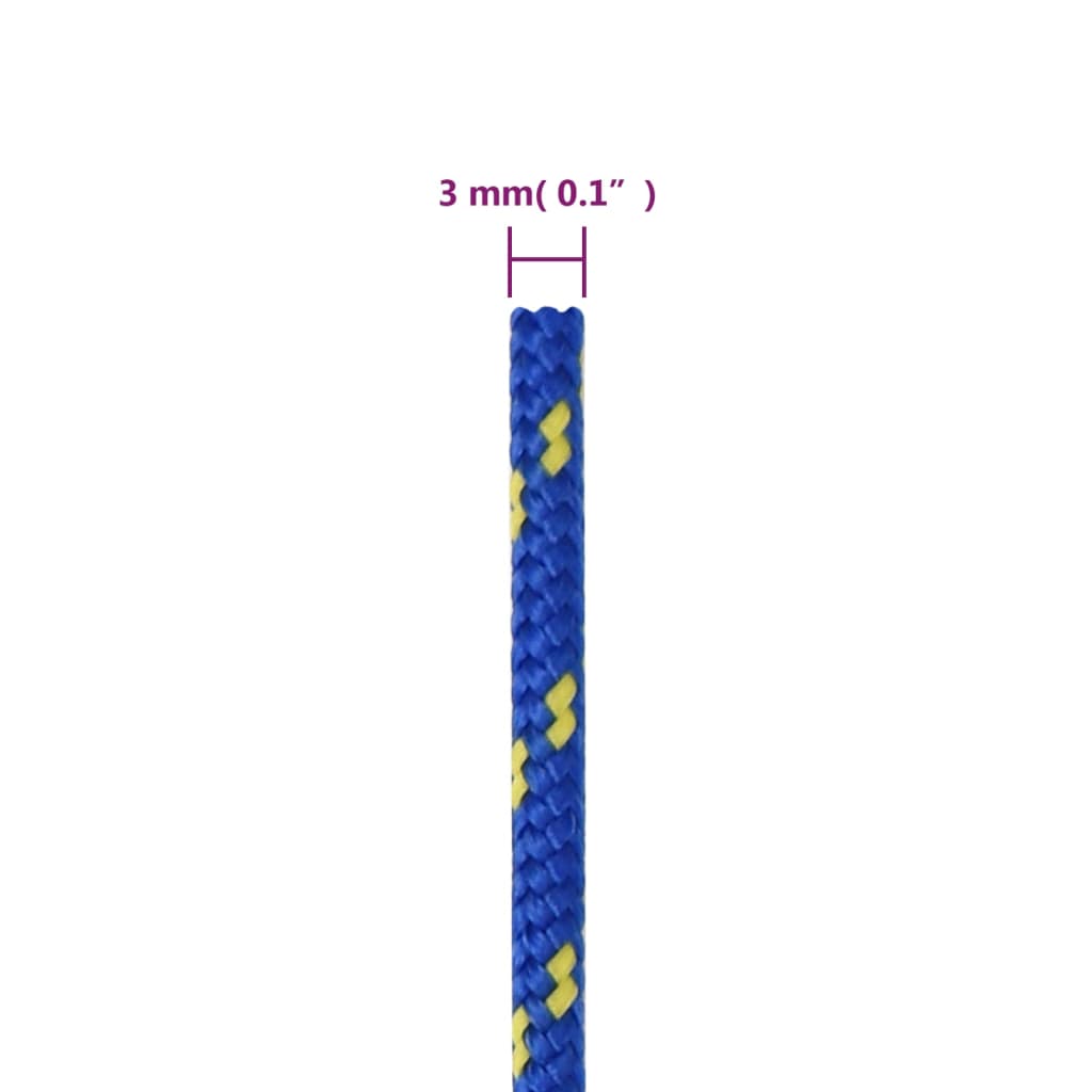 vidaXL Brodski konop plavi 3 mm 250 m od polipropilena
