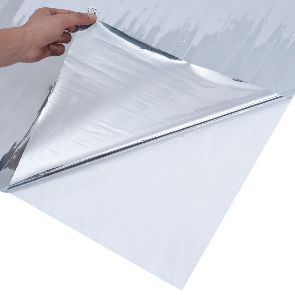 vidaXL Solarna folija s reflektirajućim efektom srebrna 45x500 cm PVC