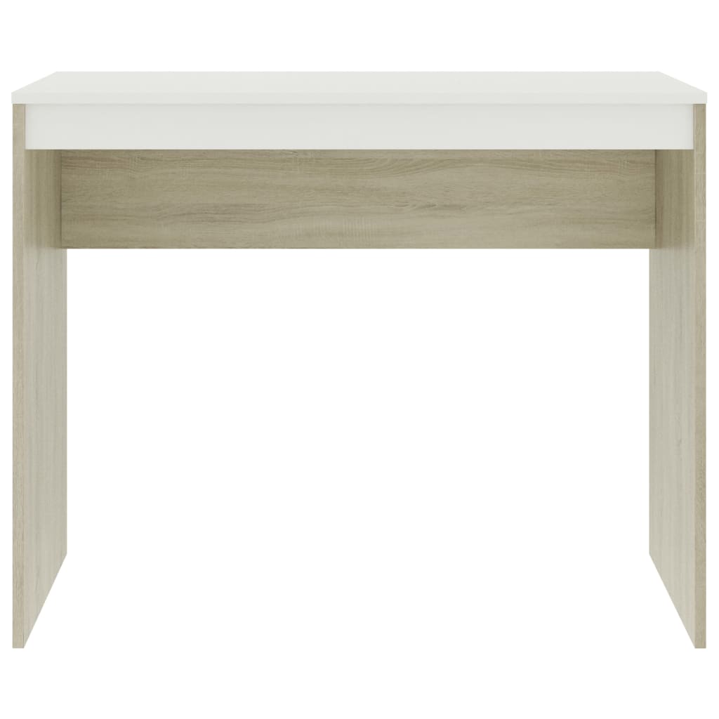 vidaXL Radni stol bijeli i boja hrasta 90x40x72 cm konstruirano drvo