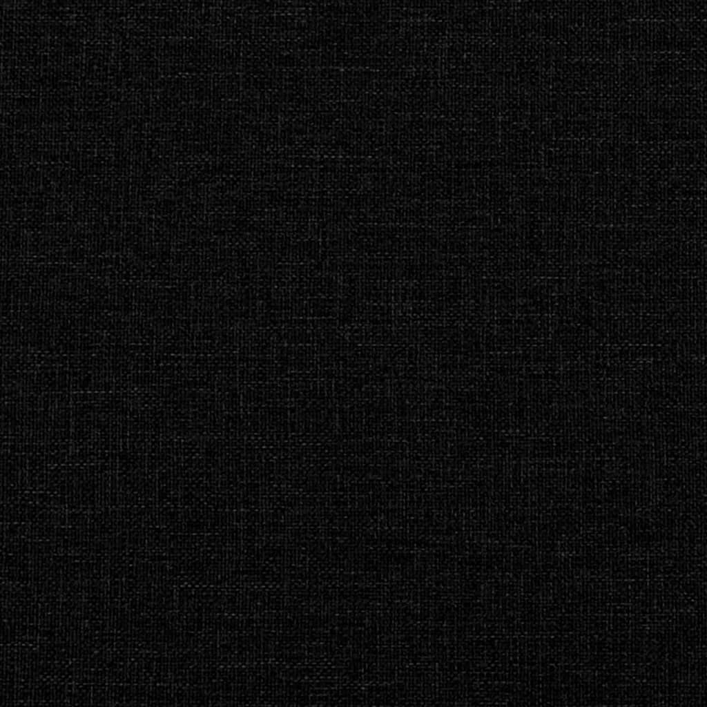 vidaXL Dvosjed na razvlačenje od tkanine s tabureom crni
