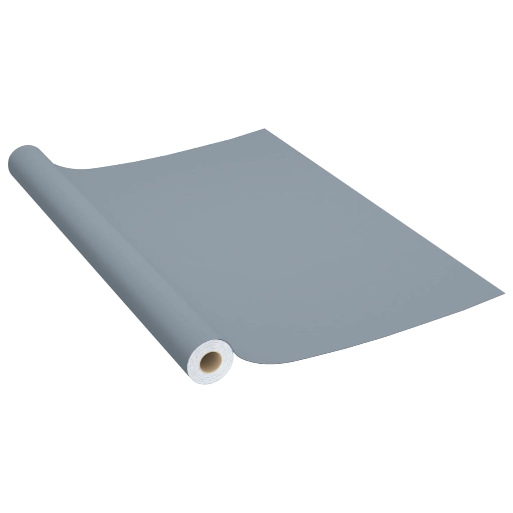 vidaXL Samoljepljiva folija za namještaj siva 500 x 90 cm PVC
