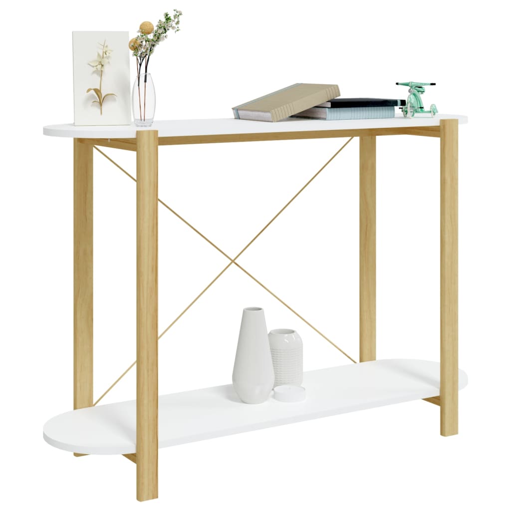 vidaXL Konzolni stol bijeli 110 x 38 x 75 cm od konstruiranog drva