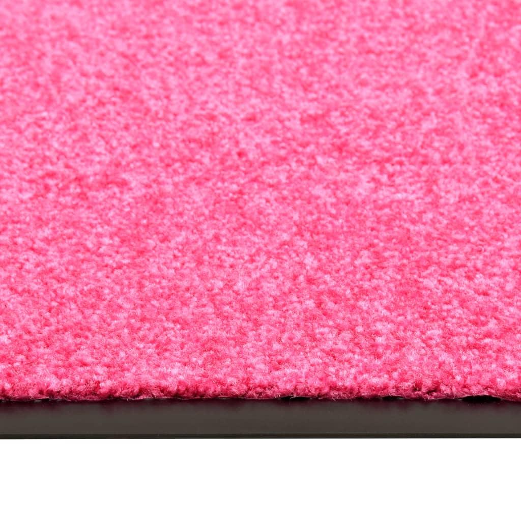 vidaXL Otirač perivi ružičasti 90 x 150 cm