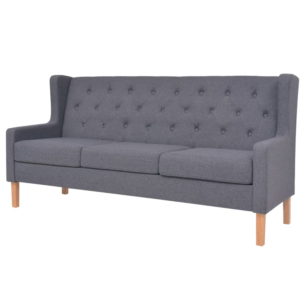 vidaXL 2-dijelni set sofa od tkanine sivi