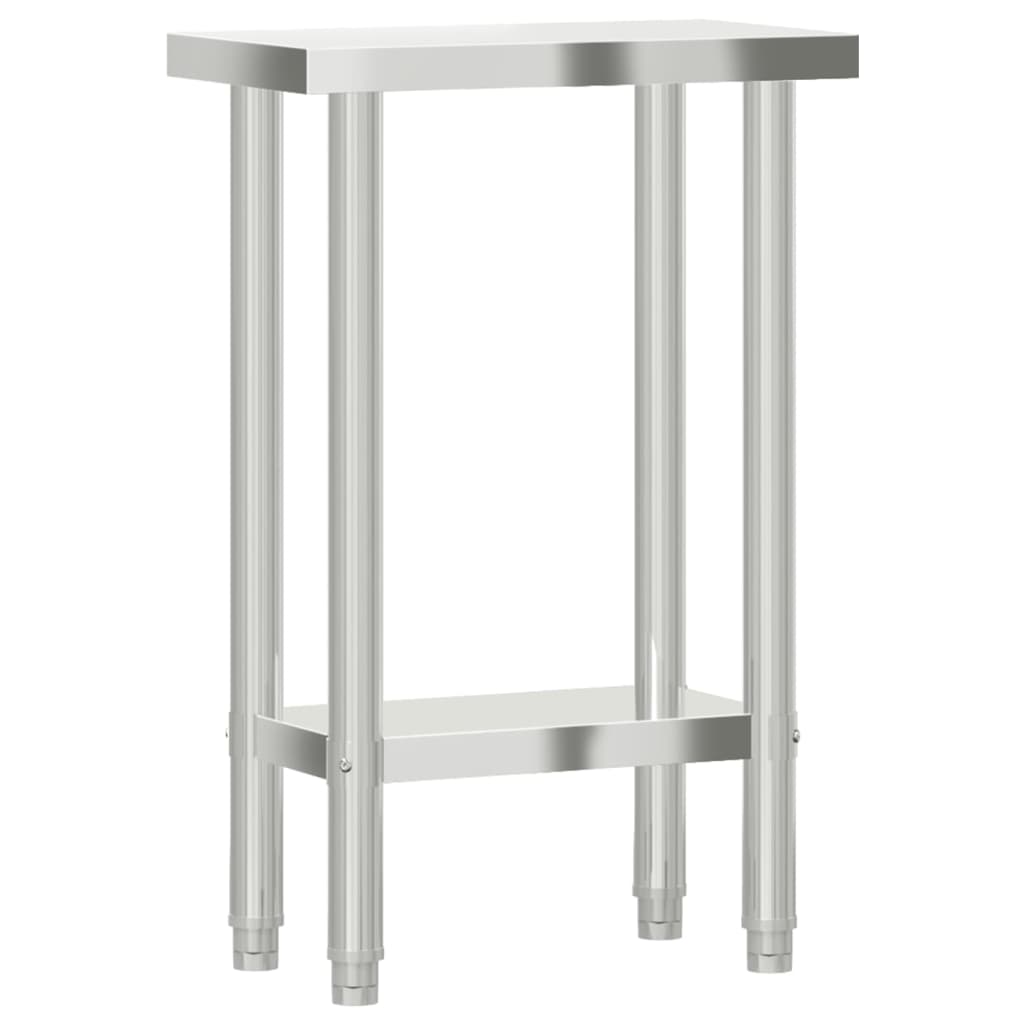 vidaXL Kuhinjski radni stol 55x30x85 cm od nehrđajućeg čelika
