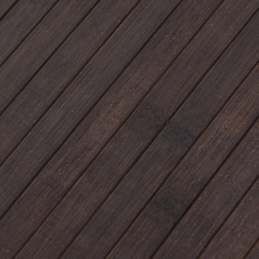 vidaXL Tepih pravokutni tamnosmeđi 80 x 100 cm od bambusa