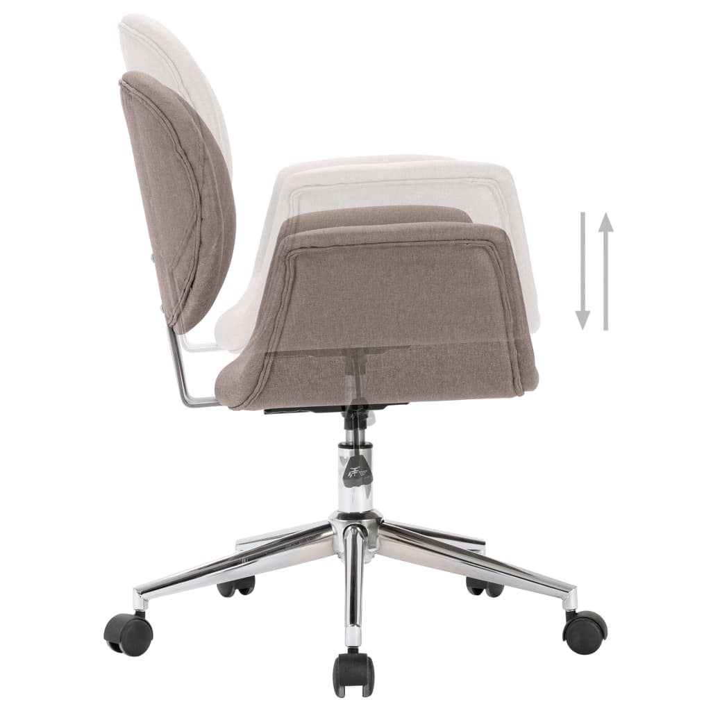 vidaXL Okretne blagovaonske stolice od tkanine 6 kom smeđe-sive
