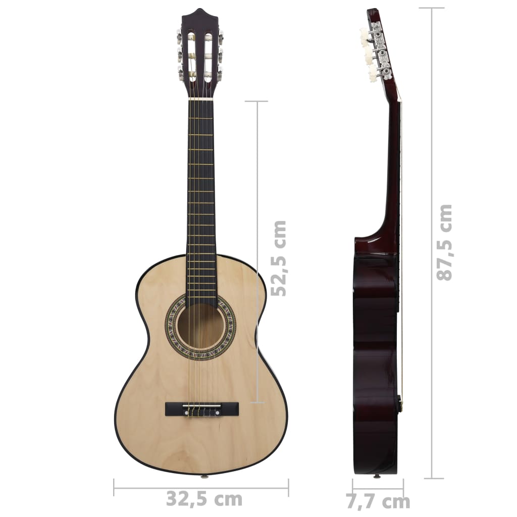vidaXL Klasična gitara za početnike i djecu s torbom 1/2 34 "