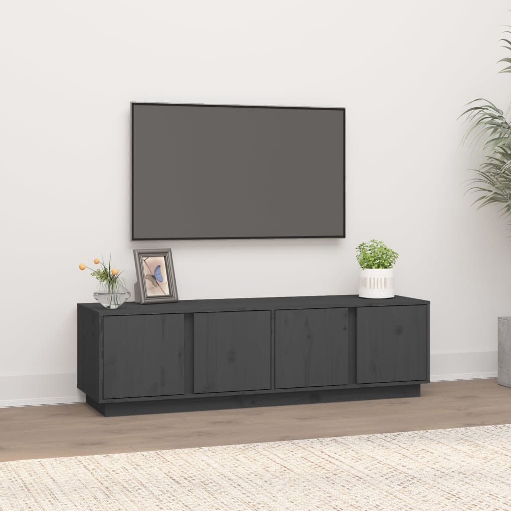 vidaXL TV ormarić sivi 140 x 40 x 40 cm od masivne borovine