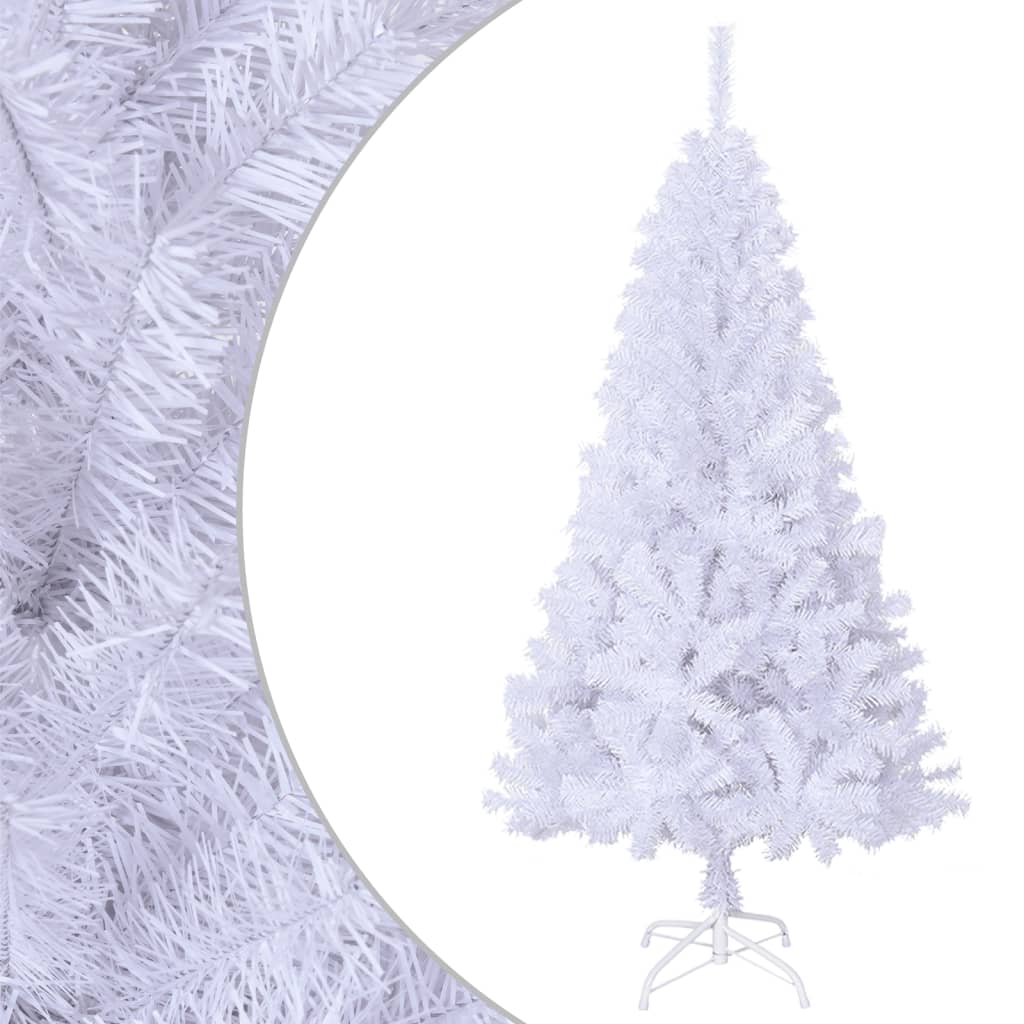 vidaXL Umjetno božićno drvce s gustim granama bijelo 150 cm PVC