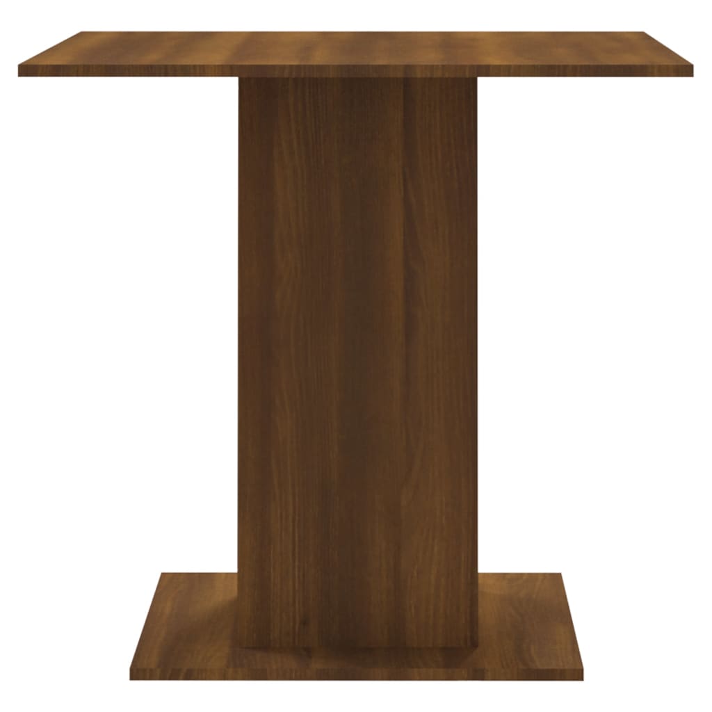 vidaXL Blagovaonski stol boja hrasta 80 x 80 x 75 cm konstruirano drvo