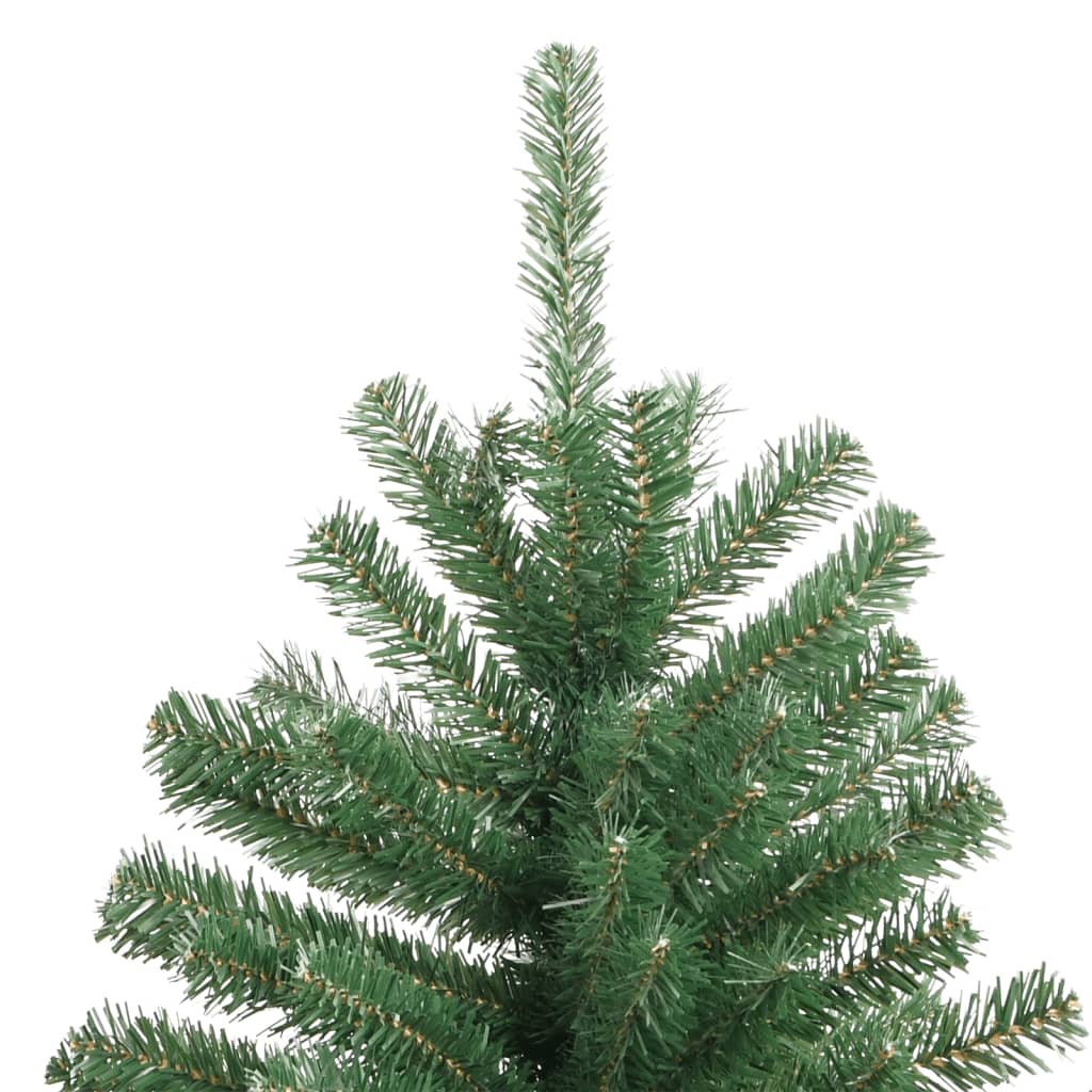 vidaXL Umjetno božićno drvce sa šarkama i stalkom zeleno 210 cm