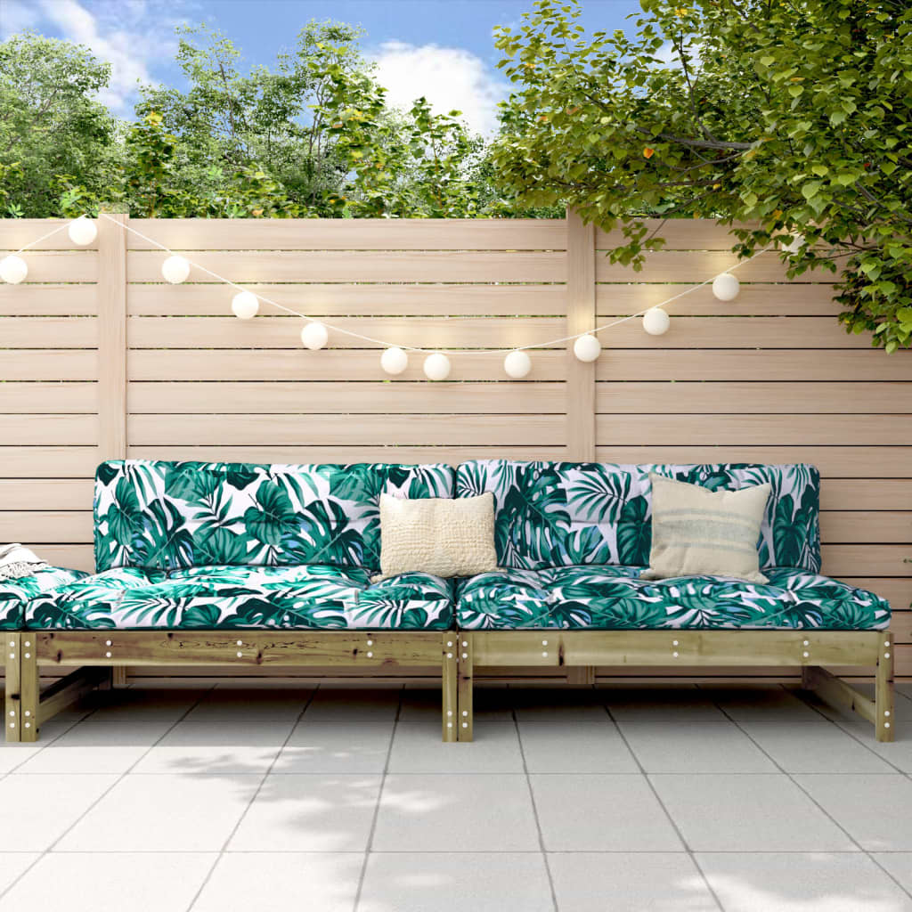 vidaXL Srednja vrtne sofe 2 kom 120 x 80 cm od impregnirane borovine
