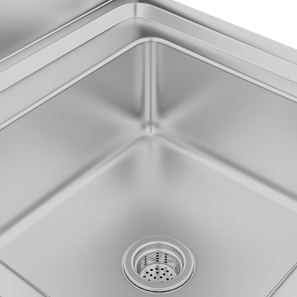 vidaXL Komercijalni kuhinjski ormarić za sudoper 60x60x96 cm čelični