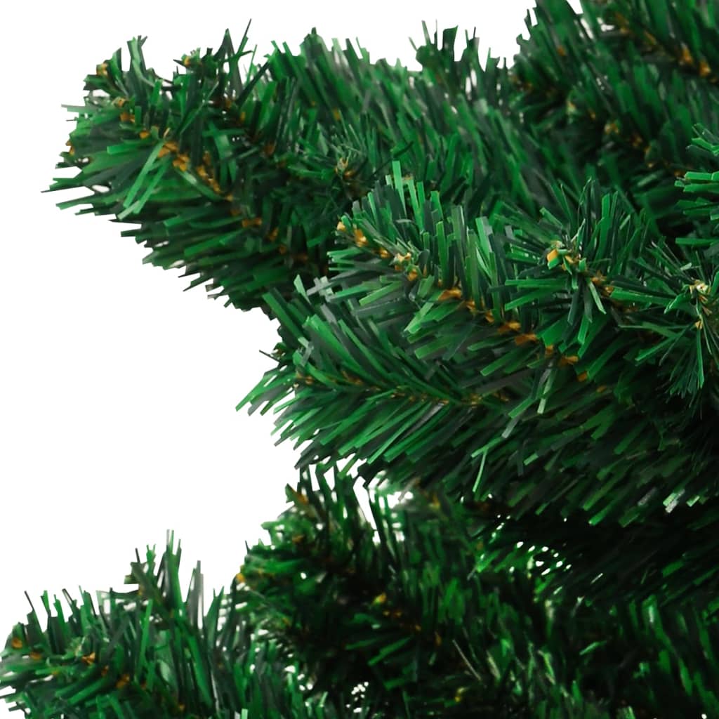 vidaXL Spiralno osvijetljeno božićno drvce sa stalkom zeleno 150cm PVC