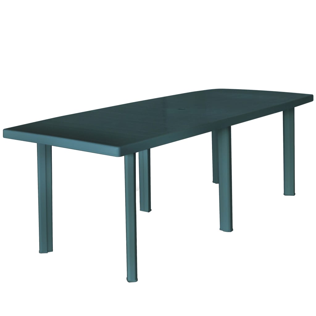 vidaXL Vrtni stol od plastike zeleni 210 x 96 x 72 cm