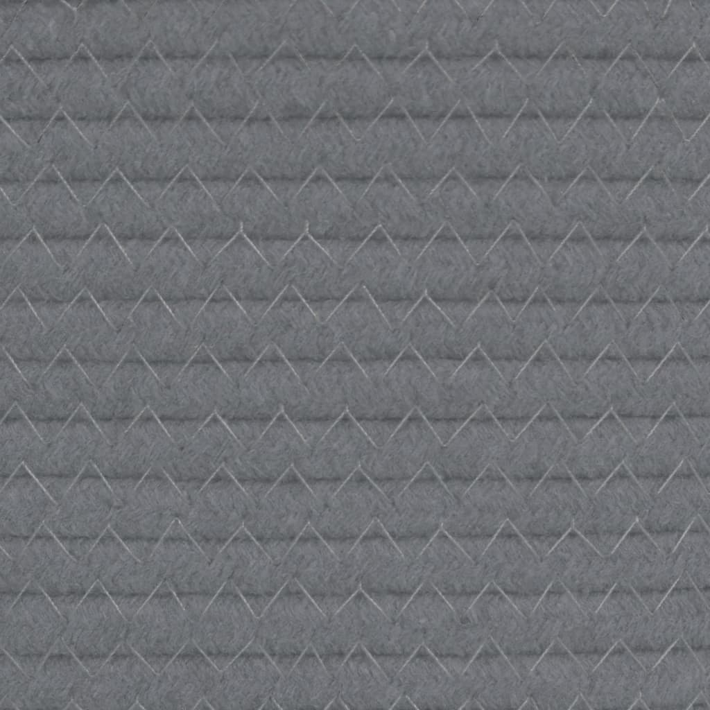 vidaXL Košare za pohranu 2 kom sivo-bijele Ø 28 x 28 cm pamučne