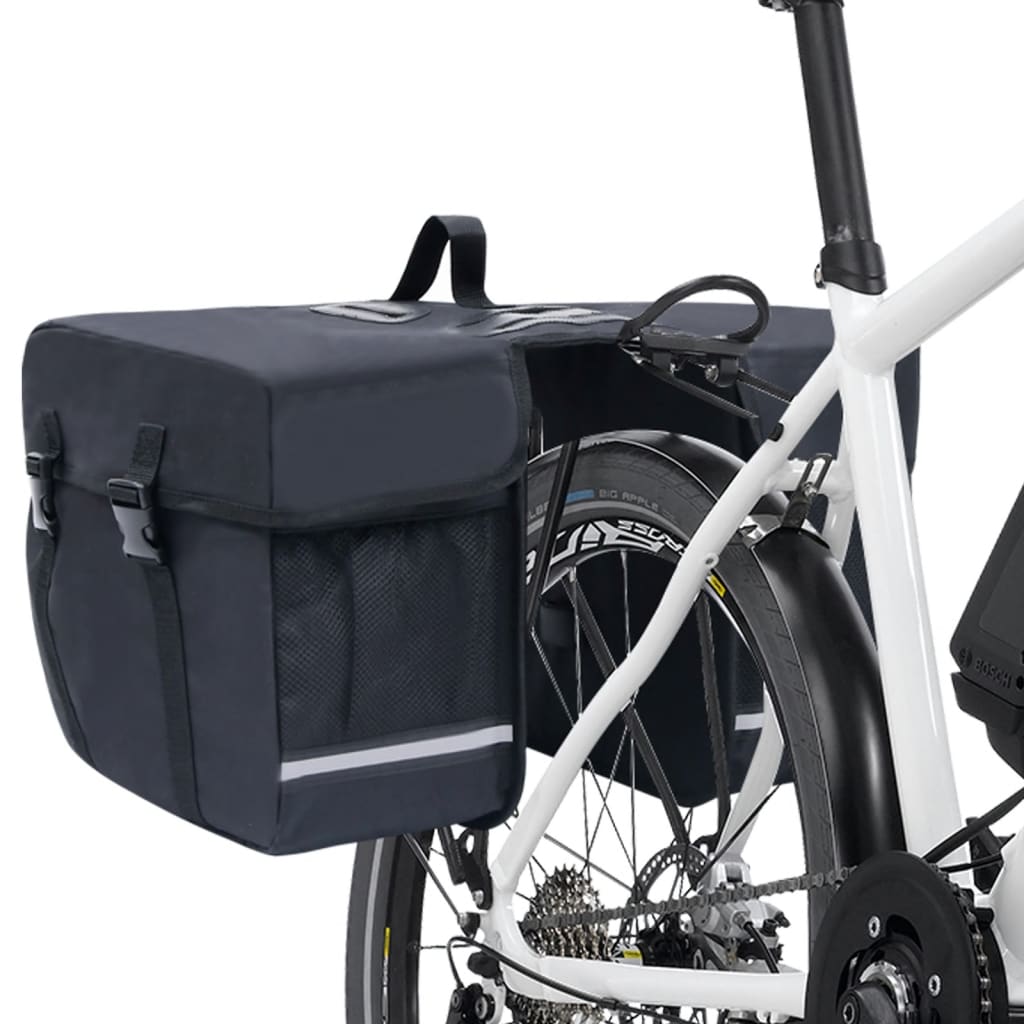 vidaXL Dvostruka torba za prtljagu bicikla vodootporna 35 L crna