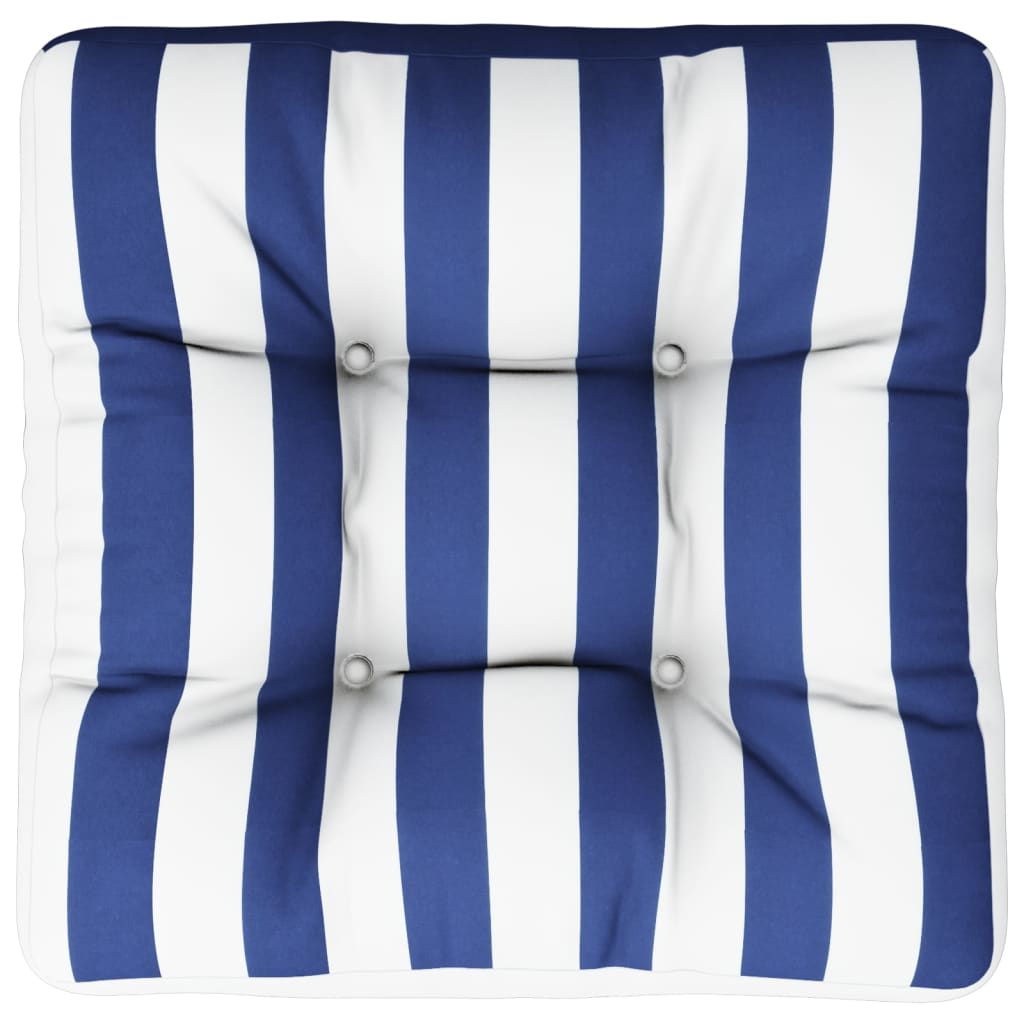 vidaXL Jastuk za palete plavo-bijeli prugasti 60x61,5x10 cm od tkanine