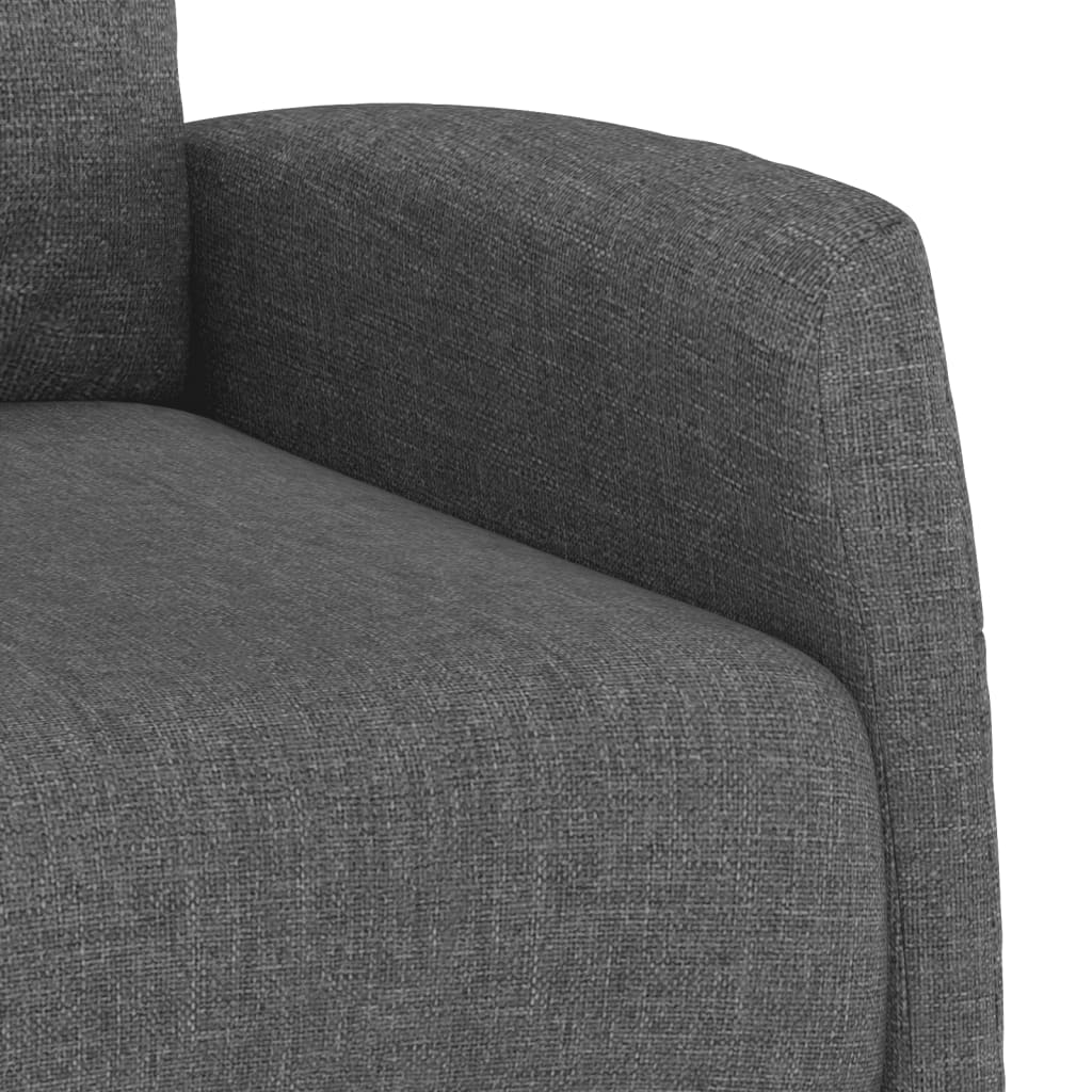vidaXL Fotelja na podizanje od tkanine tamnosiva