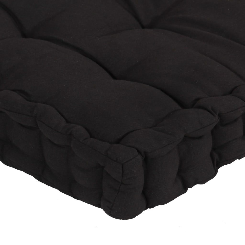 vidaXL Paletni podni jastuci 7 kom crni pamučni