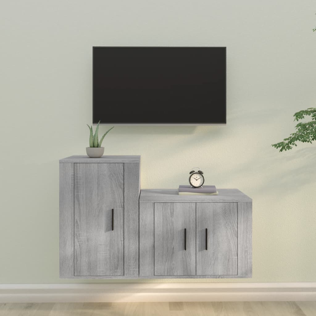 vidaXL 2-dijelni set TV ormarića boja hrasta sonome konstruirano drvo