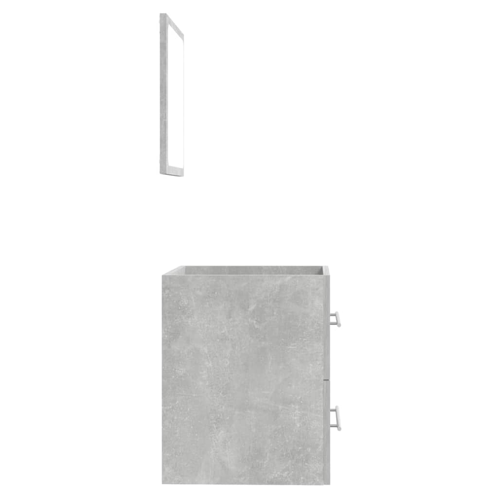 vidaXL Kupaonski ormarić s ogledalom Siva betona 41 x 38,5 x 48 cm