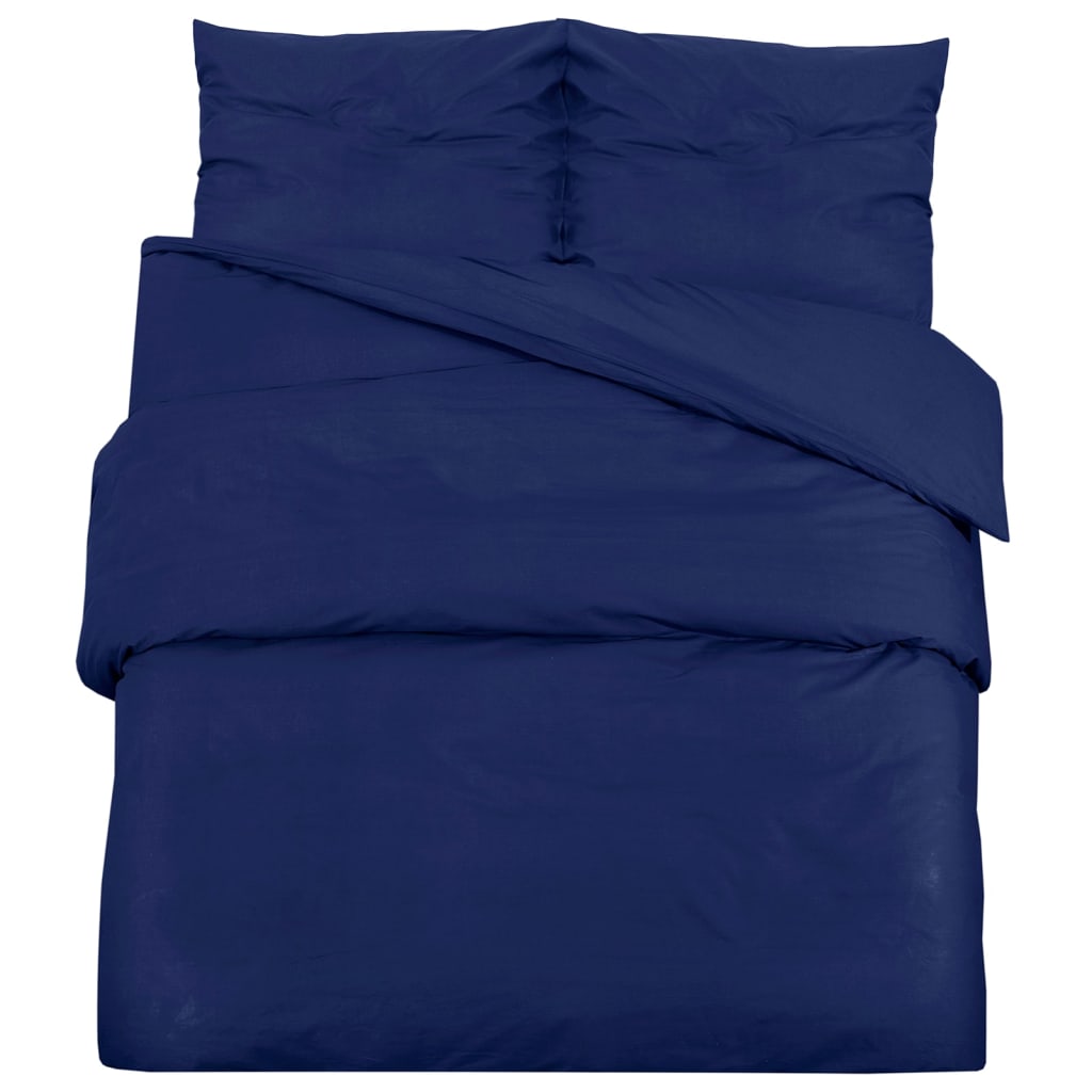 vidaXL Set posteljine za poplun modri 225x220 cm pamučni