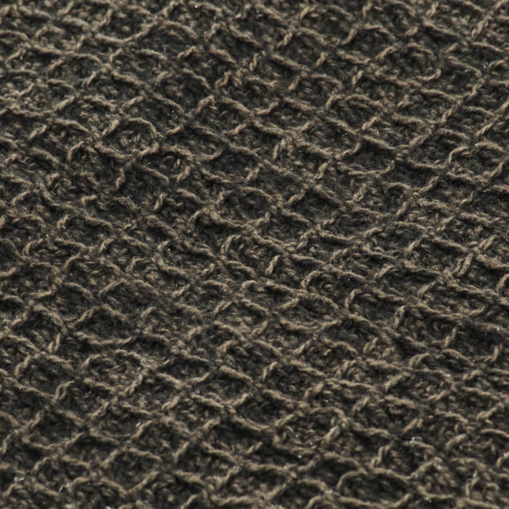 vidaXL Pamučni pokrivač 125 x 150 cm antracit/smeđi