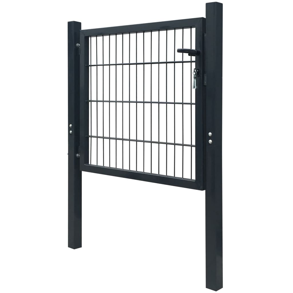 vidaXL Vrata za ogradu od čelika 105 x 150 cm antracit