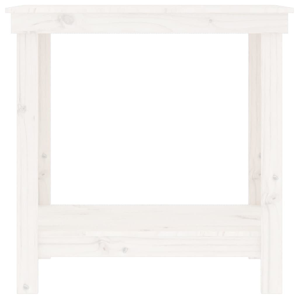 vidaXL Radni stol bijeli 80 x 50 x 80 cm od masivne borovine