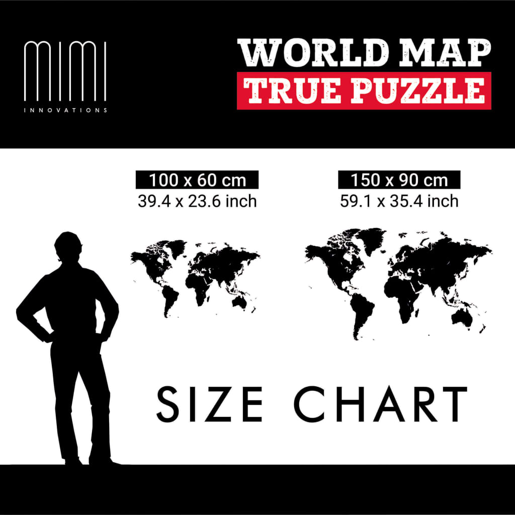 MiMi Innovations ukrasna zidna karta svijeta Luxury smeđa 150 x 90 cm