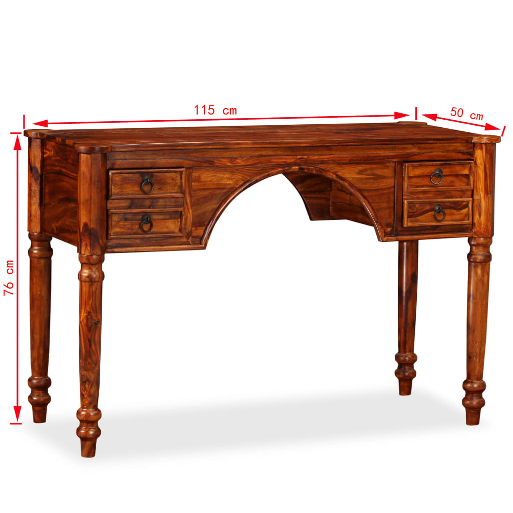 vidaXL Pisaći stol od masivnog drva šišam 115x50x76cm